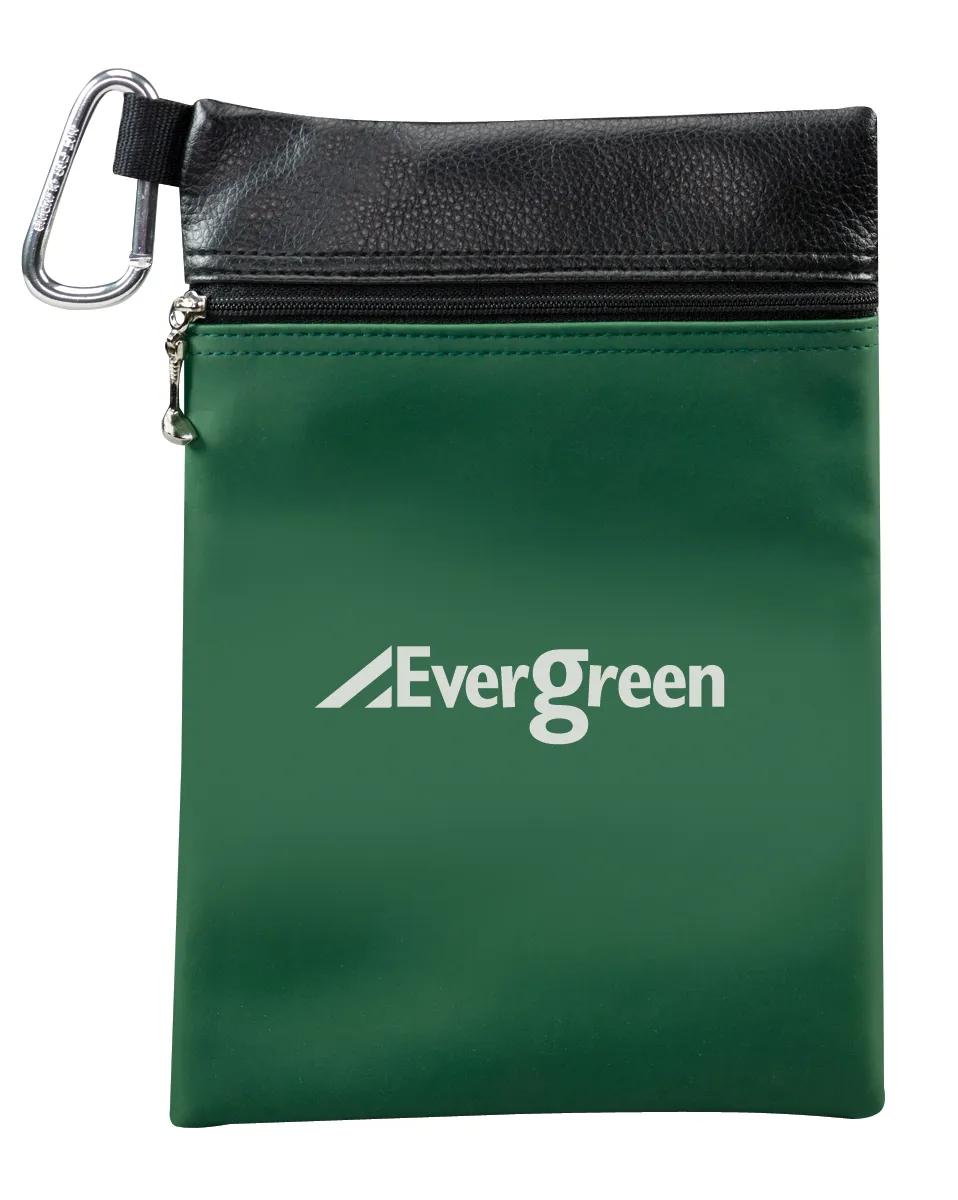 Golf Accessory Pouch Clear Back Panel Carabiner - 9 x 6.25 in - product view 5