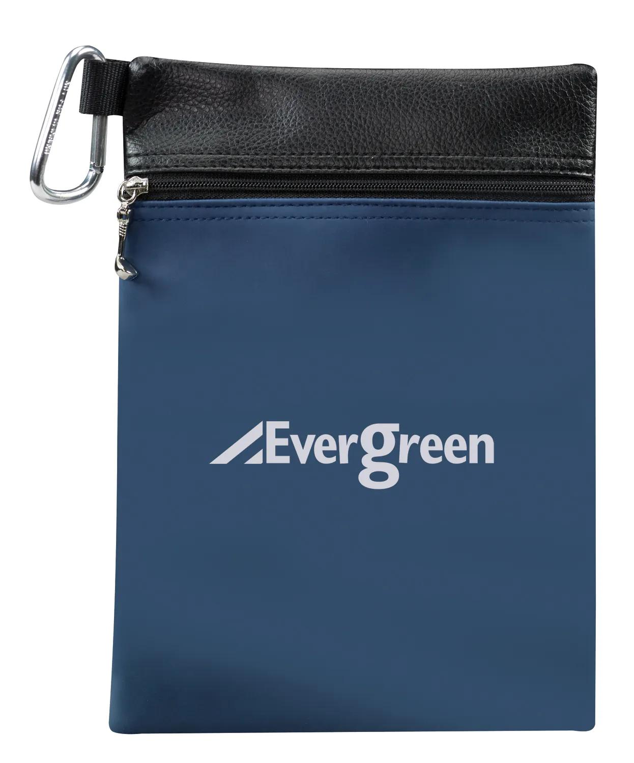 Golf Accessory Pouch Clear Back Panel Carabiner - 9 x 6.25 in - product view 6