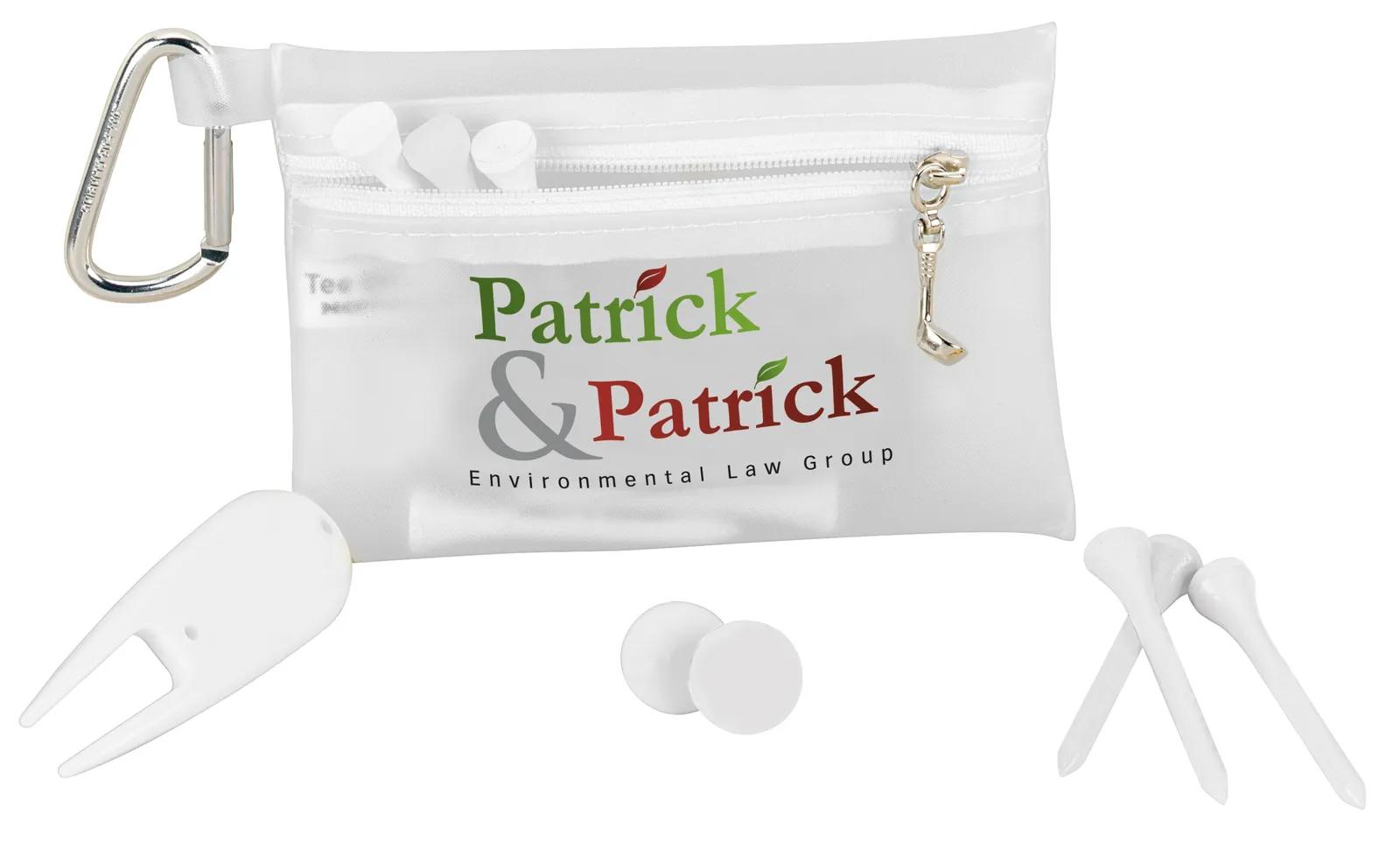 Golf Zipper Pack with Carabiner Birch Tees - 3.375 x 4.75 in - product view 6