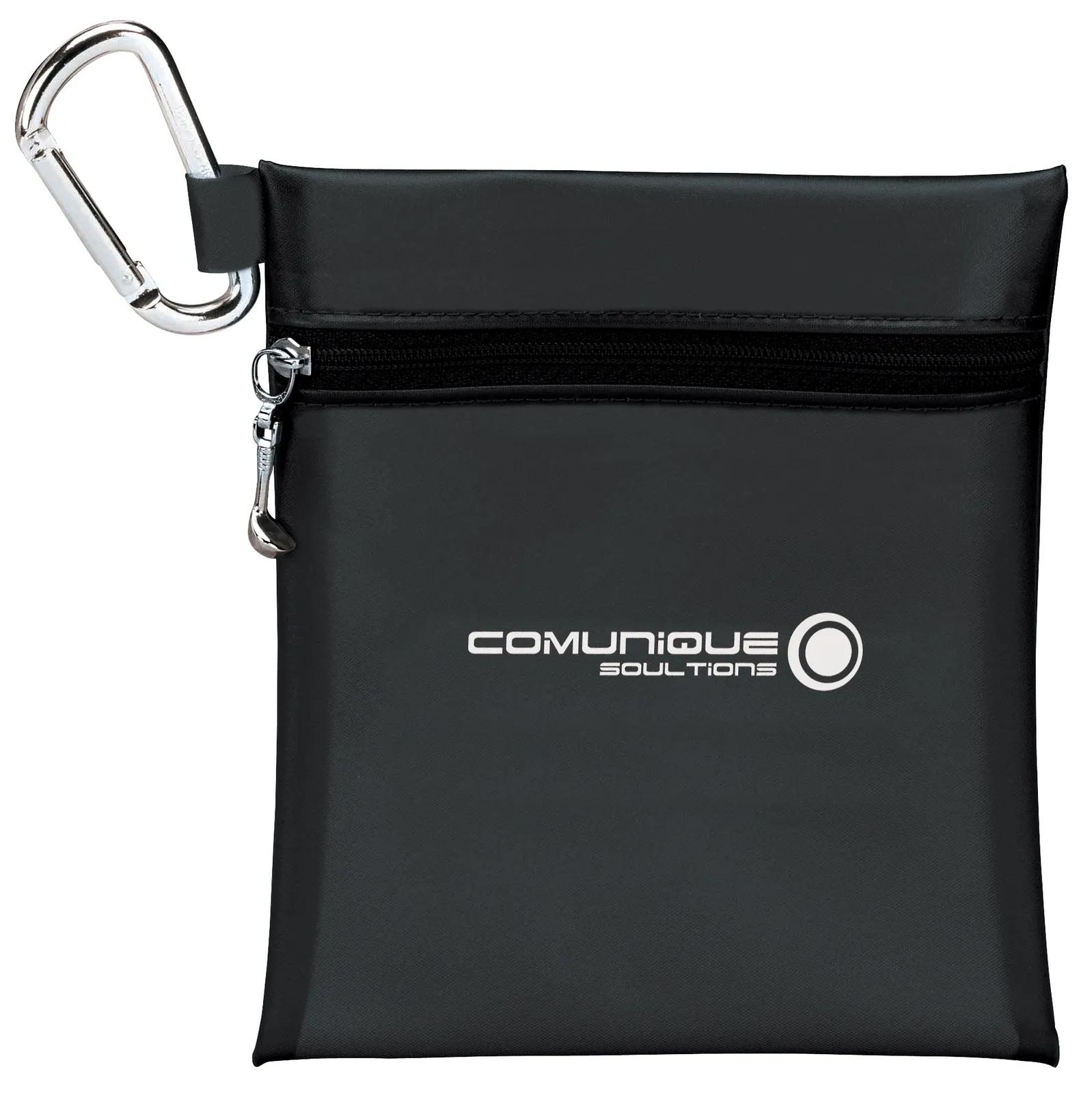 Golf Jumbo Zipper Pack Carabiner 20 Tees - 6.25 x 5.5 in - product view 5