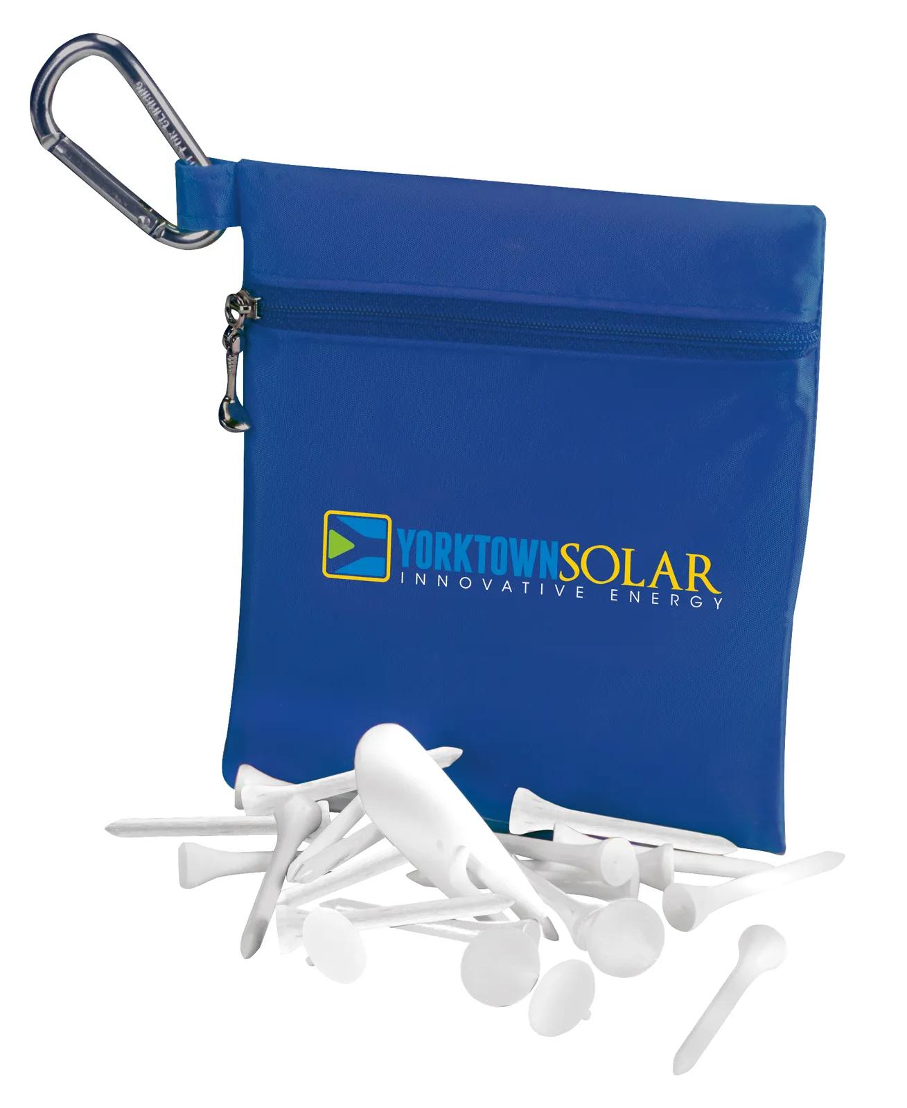 Golf Jumbo Zipper Pack Carabiner 20 Tees - 6.25 x 5.5 in - product view 9