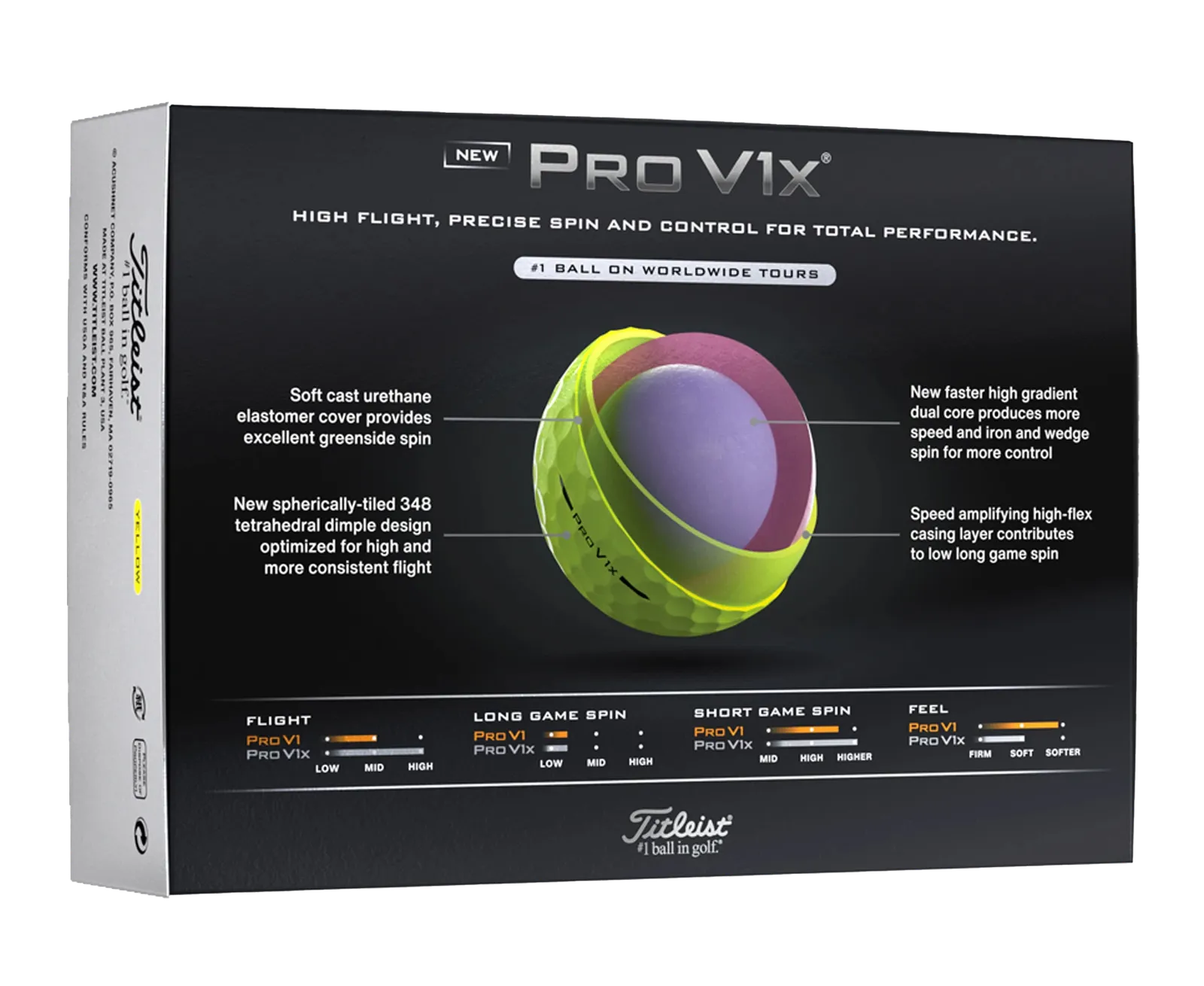 Pro V1x Golf Ball Dual Core Standard (12 Pack) - product view 9