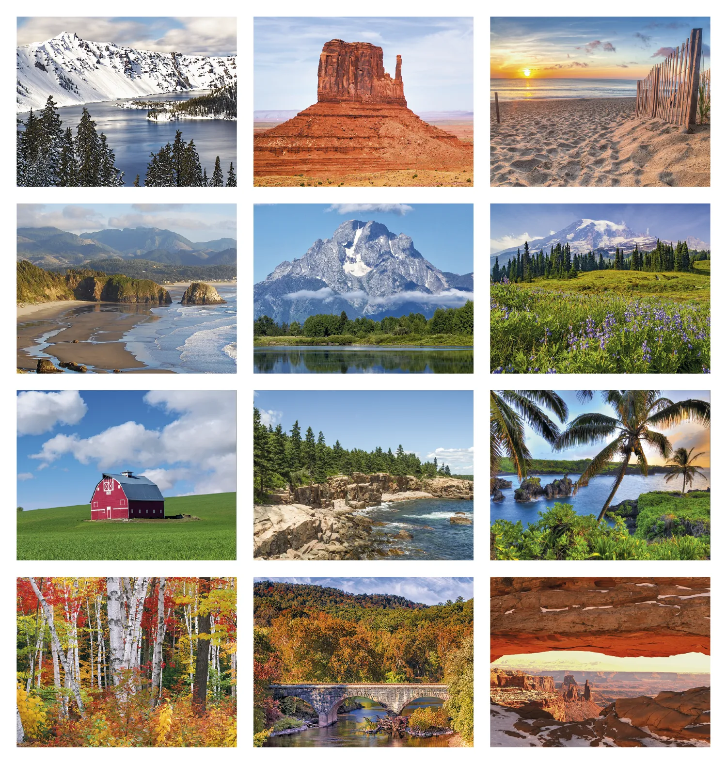 Decorator Wall Calendar White Background Large Dates - 25 x 18 in - product view 16