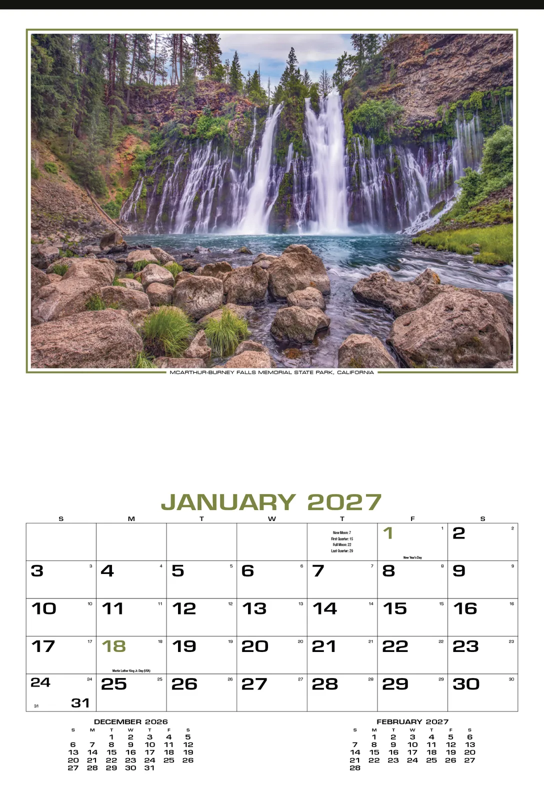 Beautiful America Executive Calendar FSC Paper UV - 24 x 16.5 in - product view 3