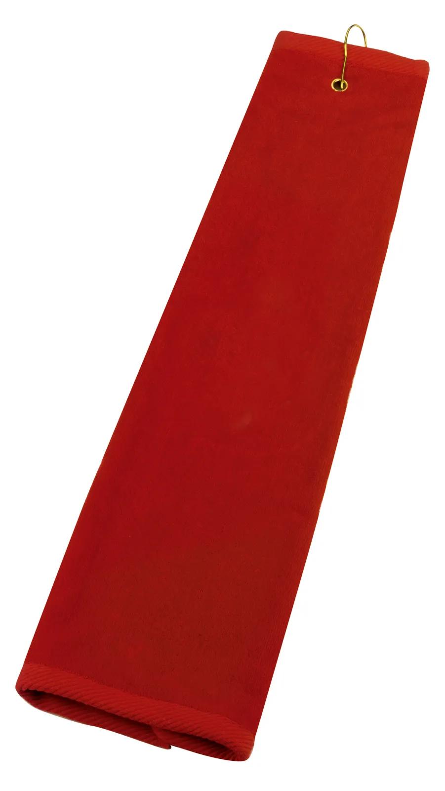 Golf Towel Tri-Fold Cotton Velour Grommet Hook - 15 x 25 in - product view 4