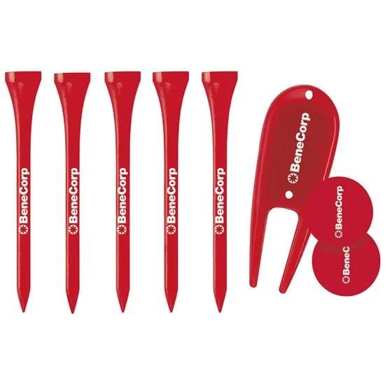 Golf Tournament Pack 5 Tees Quarter Marks Tools - 6 x 4 in