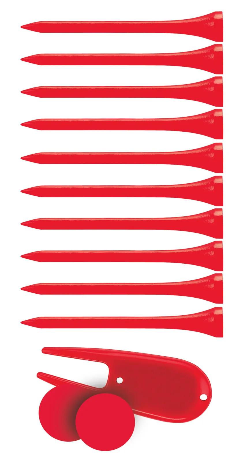 Golf Accessory Pack 10 Tees Divot Tool Wood USA - 6 x 4 in - product view 2