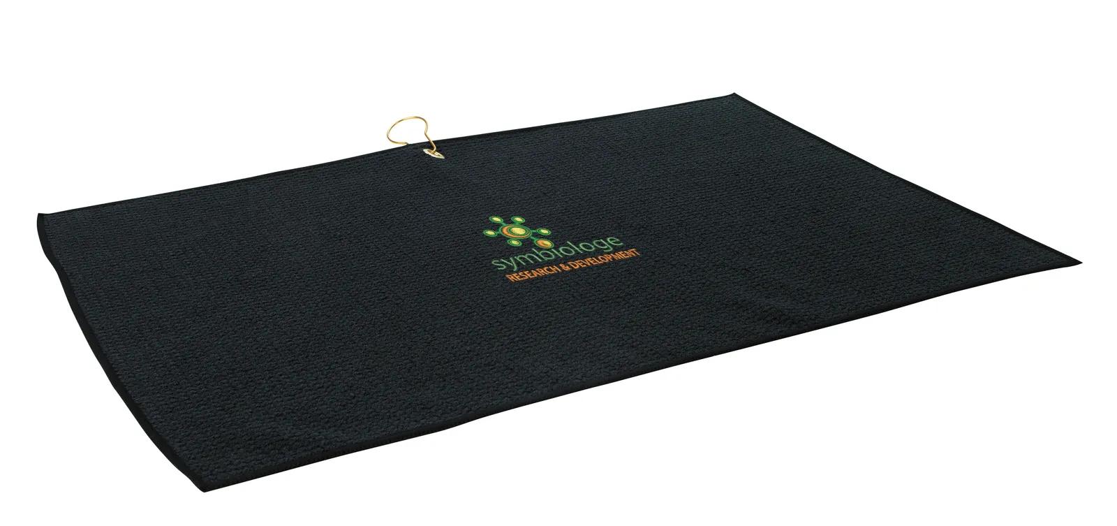 Golf Towel Waffle Microfiber with Grommet Hook - 16 x 25 in - product view 5