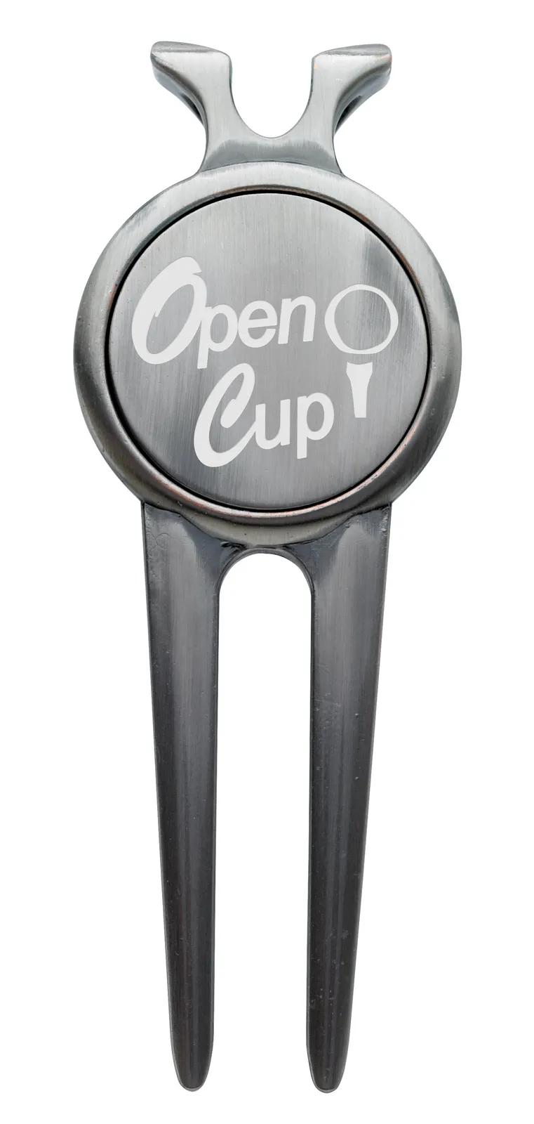 Magnetic Divot Tool Belt Clip Ball Marker Zinc - 3.25 in - product view 3