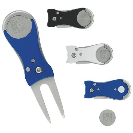 Flip Divot Tool Switchblade Action Stainless Steel - 2.75 in