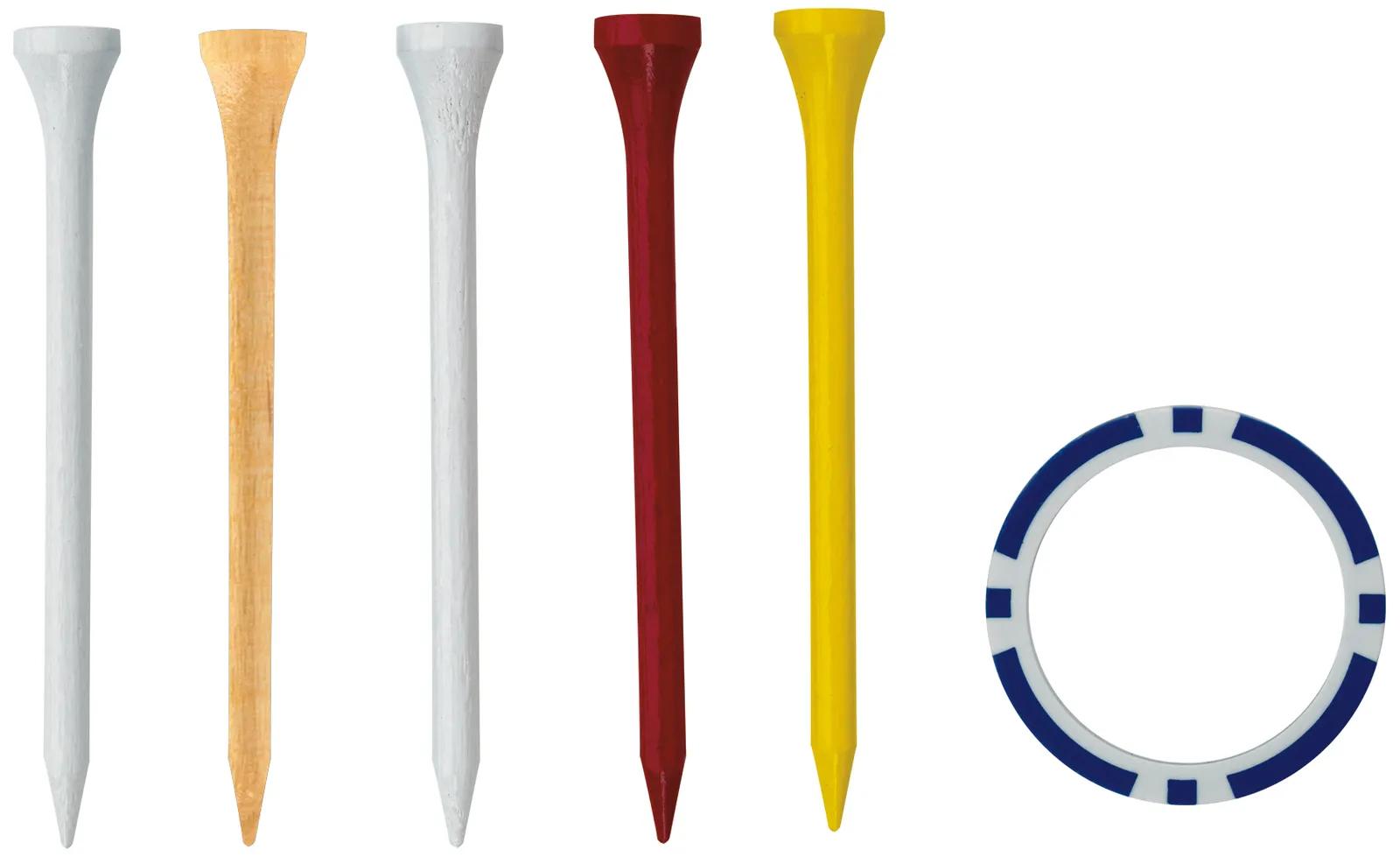 Golf Tee Pack Longer Wood Tees Ball Marker - 6 x 4 in - product view 2