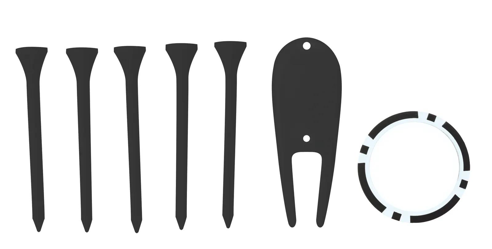 Golf Accessory Pack Divot Tool Tees Ball Marker - 6 x 4 in - product view 2