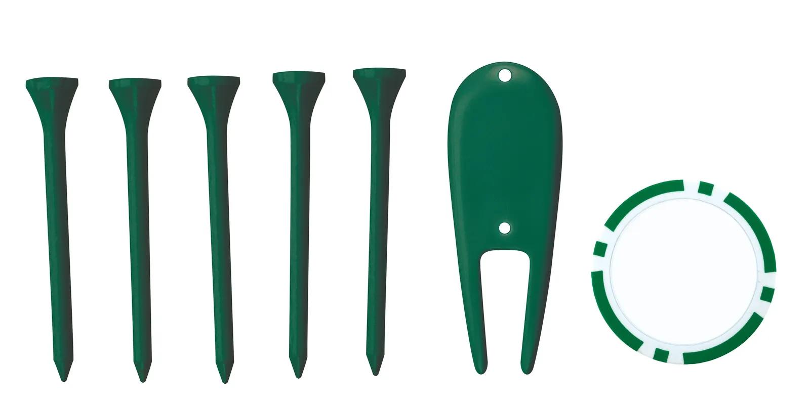 Golf Accessory Pack Divot Tool Tees Ball Marker - 6 x 4 in - product view 5