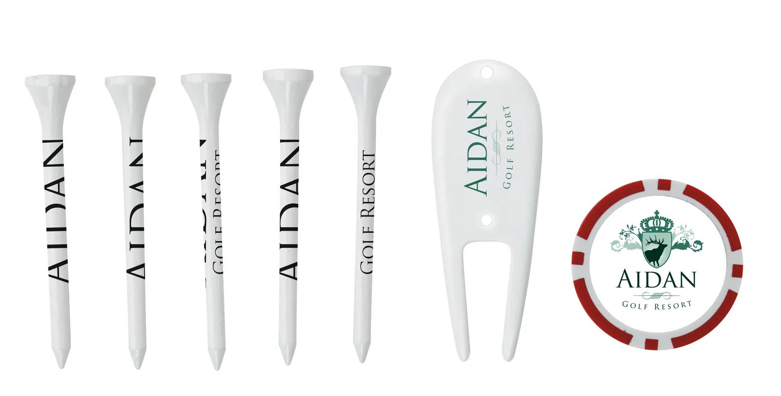 Golf Accessory Pack Divot Tool Tees Ball Marker - 6 x 4 in - product view 9