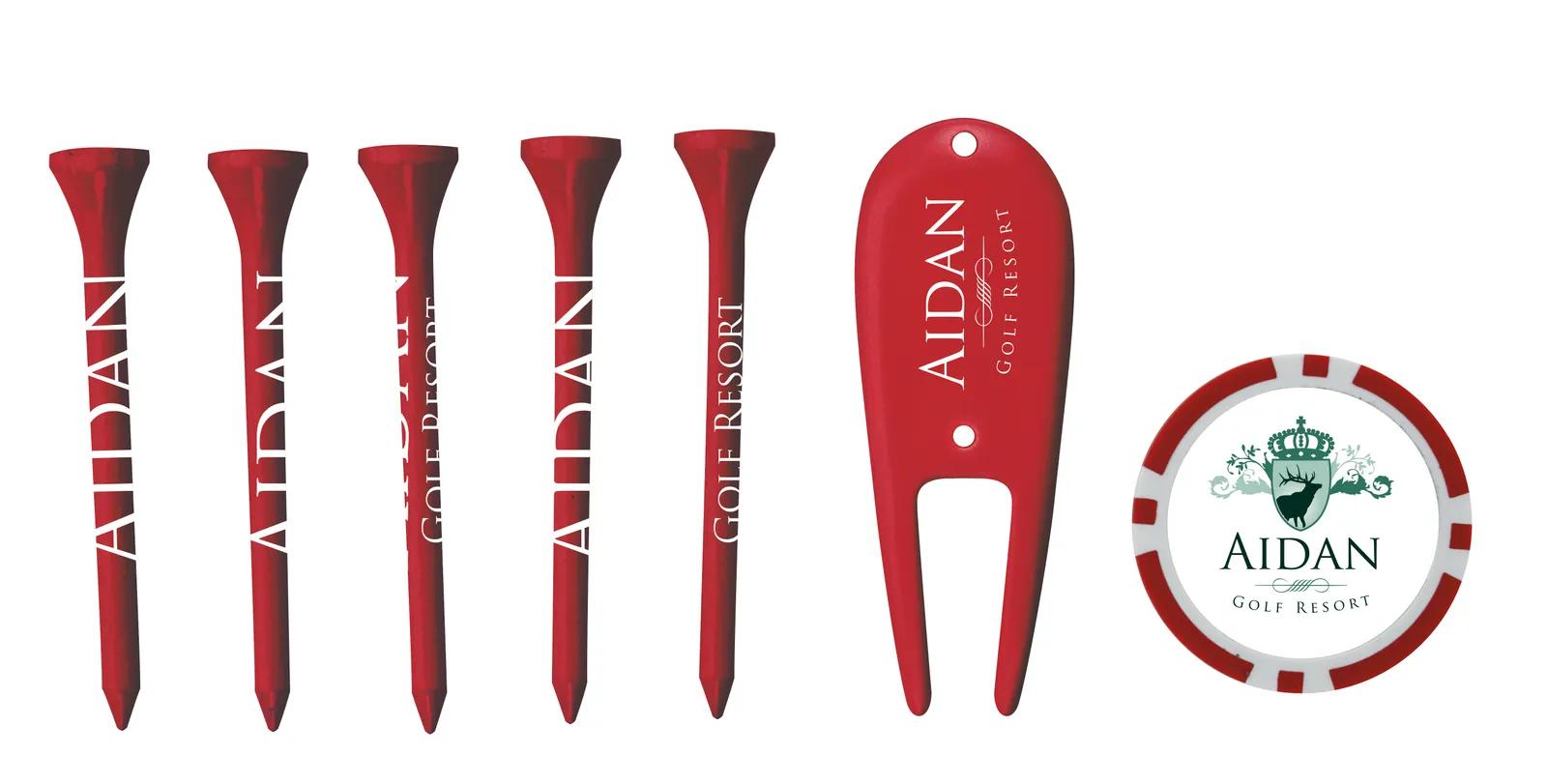 Golf Accessory Pack Divot Tool Tees Ball Marker - 6 x 4 in - product view 10