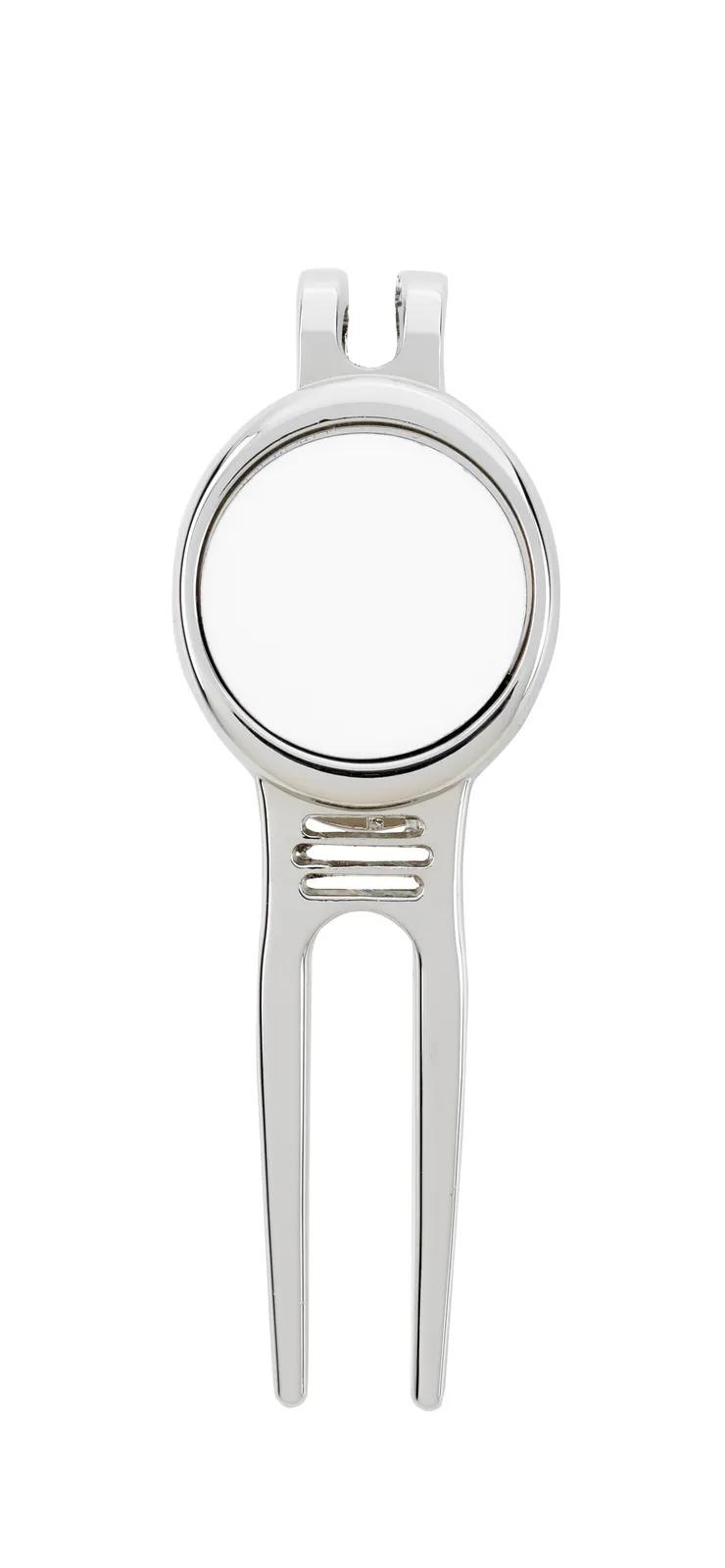 Divot Repair Tool with Magnetic Ball Marker Zinc - 3.5 in - product view 3