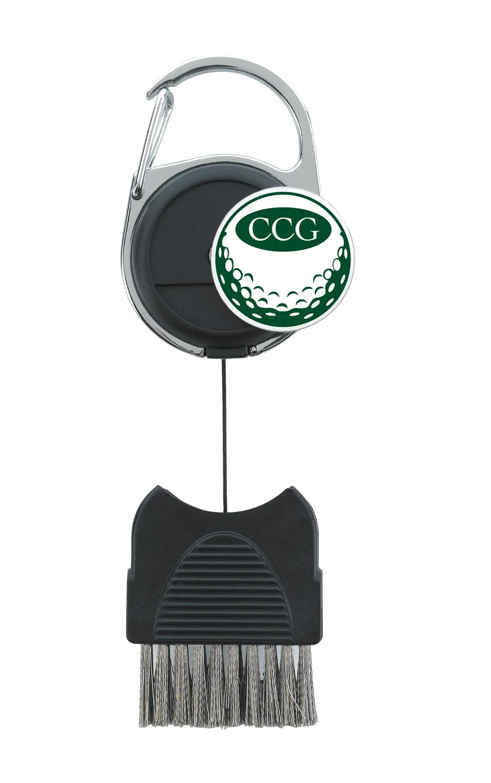 Golf Club Brush with Ball Marker Retractable - 3.5 in - product view 6