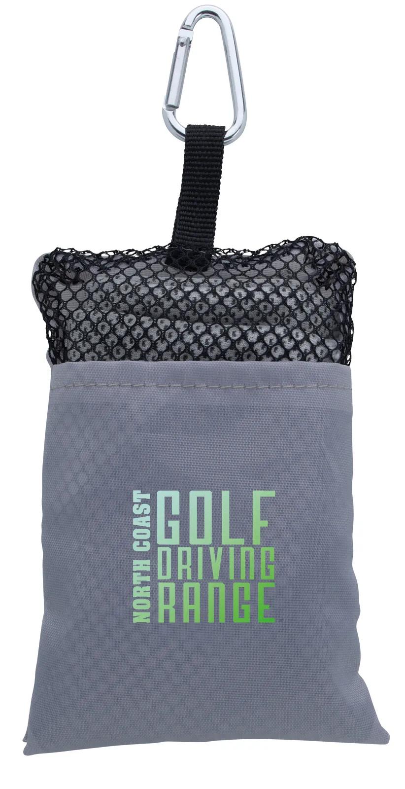 Golf Cooling Towel in Mesh Pouch Polyester - 4.5 x 3.6 in - product view 15