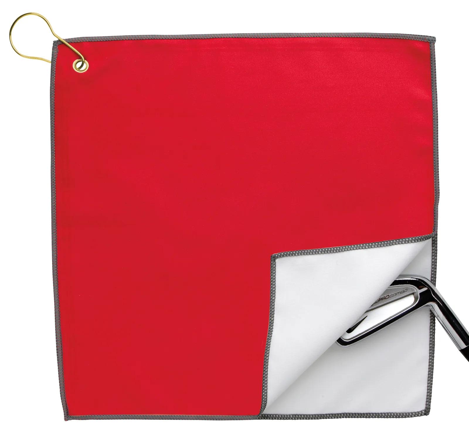 RPET Double Layer Golf Towel with Hook Brass - 11.875 in - product view 4