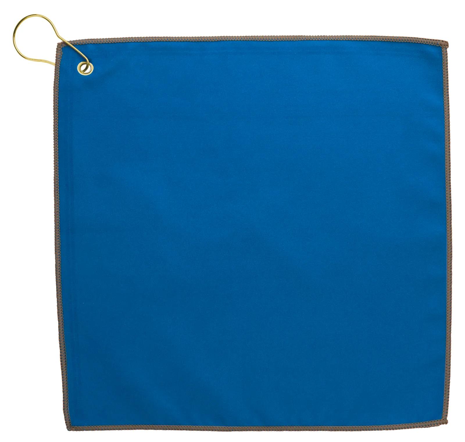 RPET Double Layer Golf Towel with Hook Brass - 11.875 in - product view 6