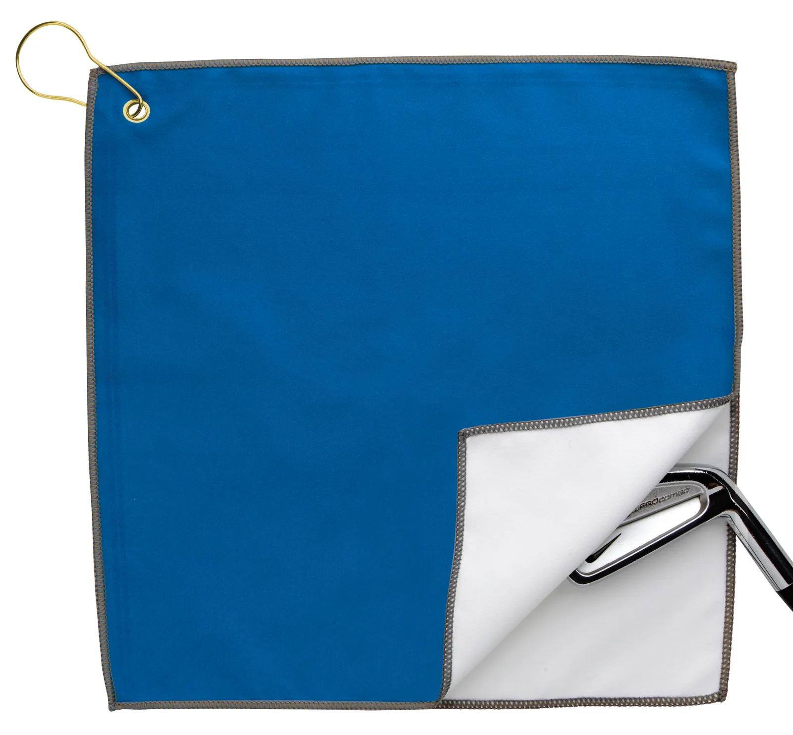 RPET Double Layer Golf Towel with Hook Brass - 11.875 in - product view 7