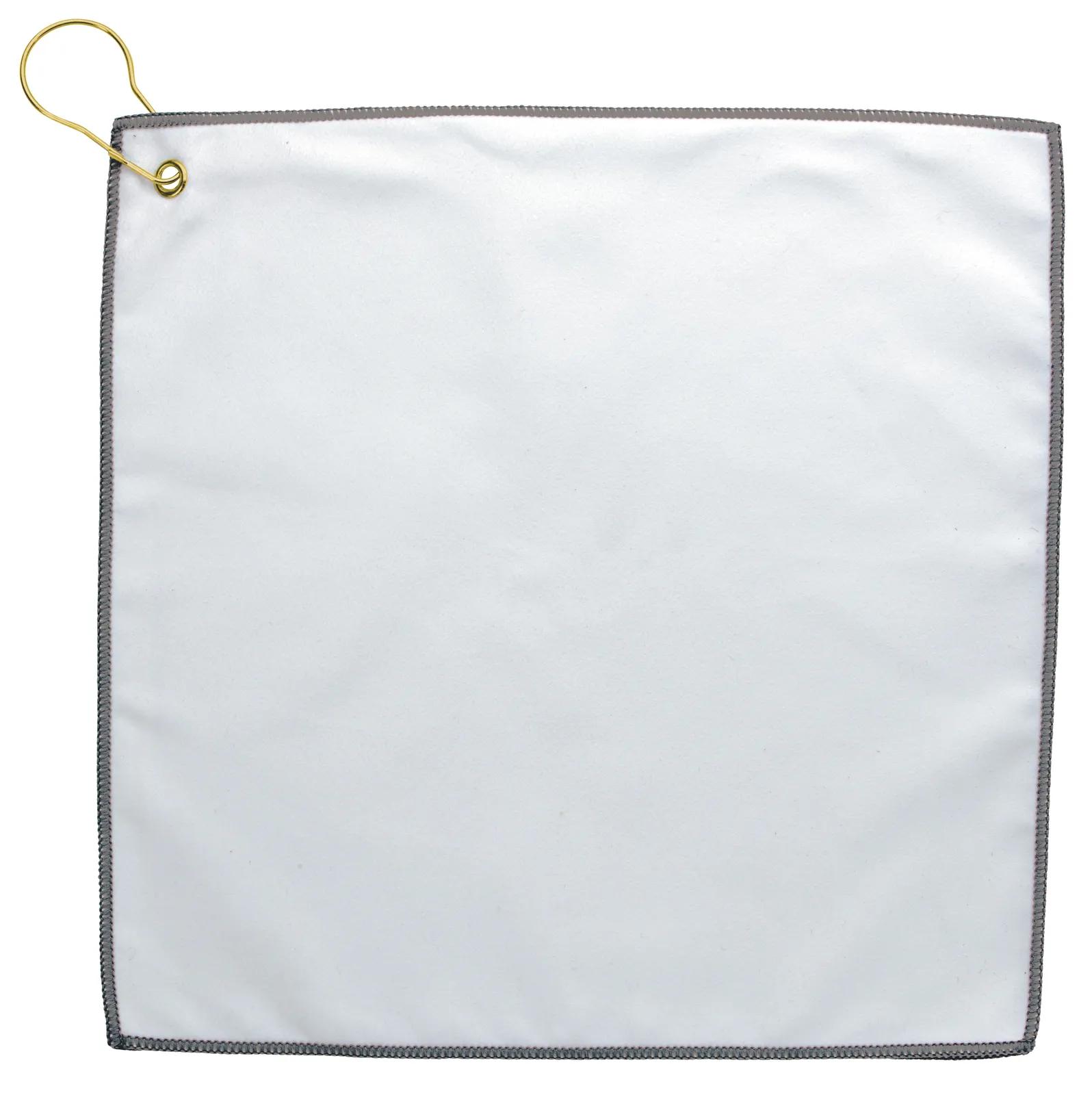 RPET Double Layer Golf Towel with Hook Brass - 11.875 in - product view 8