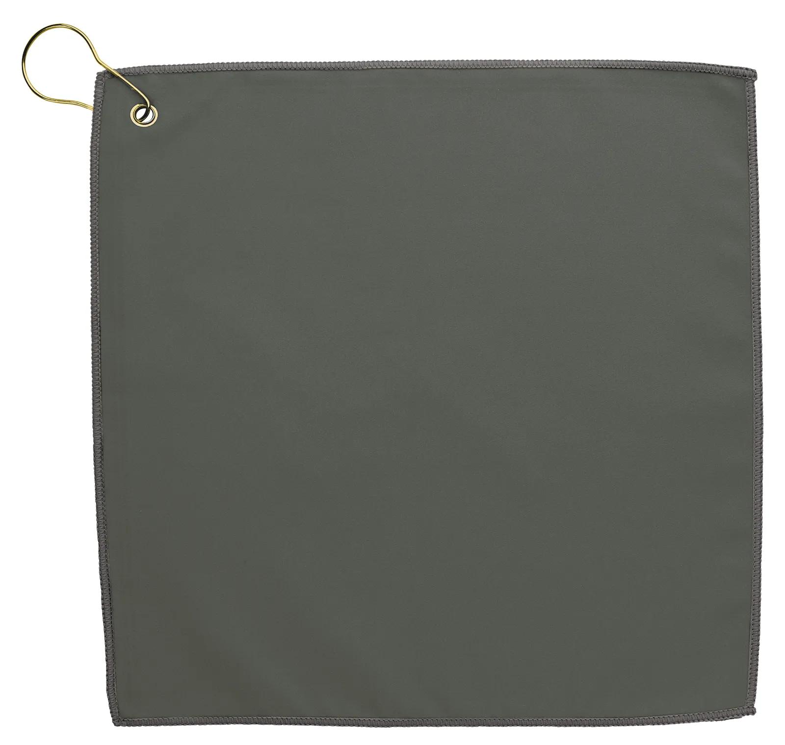 RPET Double Layer Golf Towel with Hook Brass - 11.875 in - product view 19