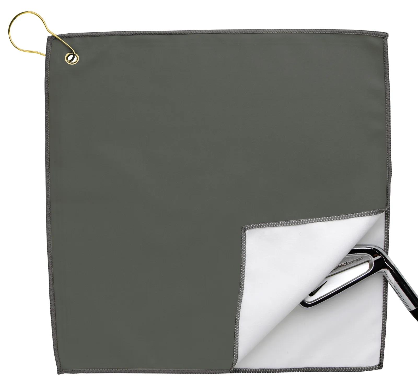 RPET Double Layer Golf Towel with Hook Brass - 11.875 in - product view 20