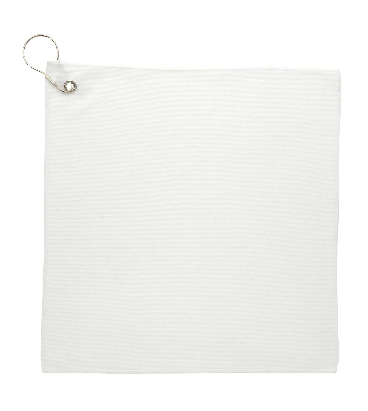 Golf Towel Full-Color Polyester Metal Hook - 11.75 in - product view 3