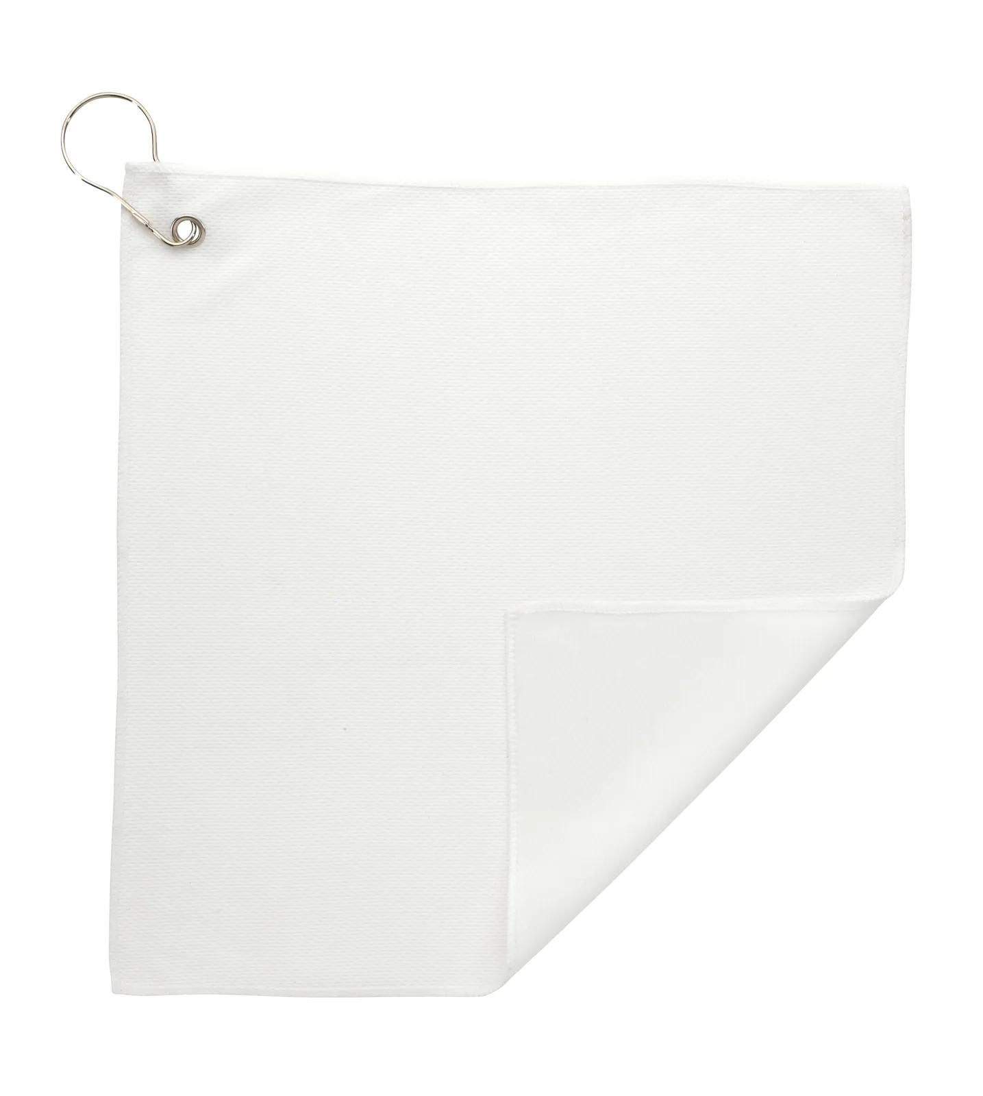 Golf Towel Full-Color Polyester Metal Hook - 11.75 in - product view 4