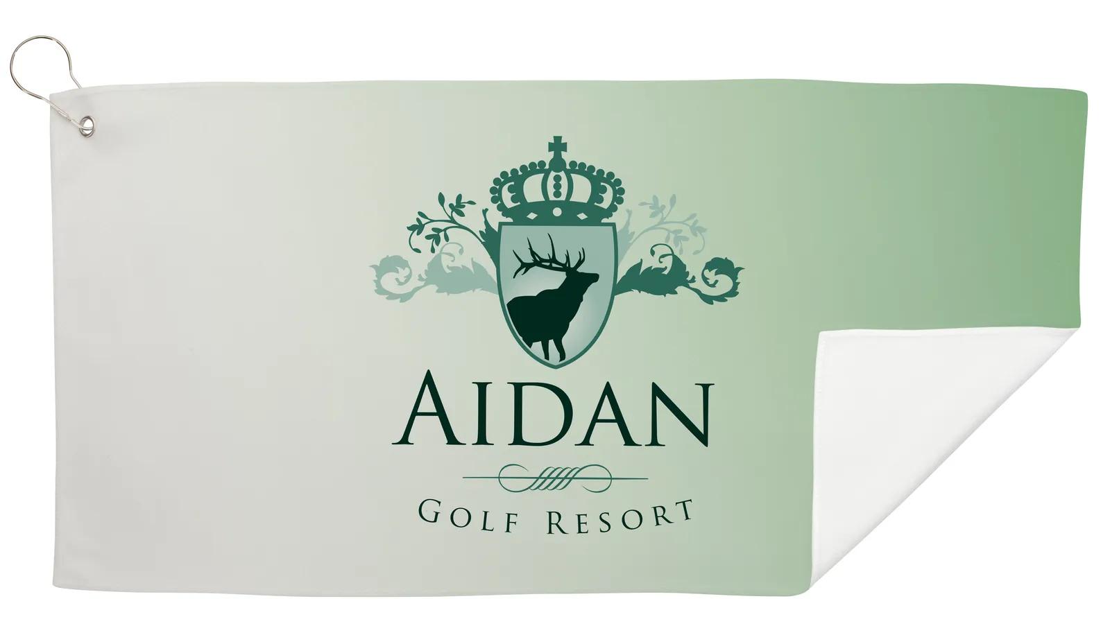 Golf Towel Full-Color Polyester Large Hook - 23.25 in - product view 5