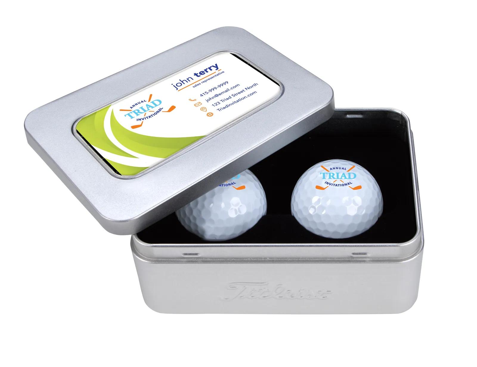 Golf Ball Business Card Tin Presentation Box (2 Pack) - product view 6