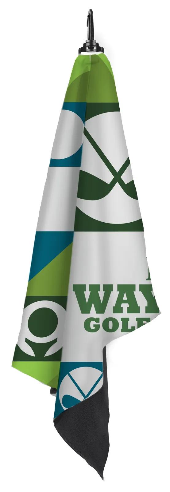 Golf Towel Microfiber Sublimation Clip Attach - 17 x 15 in - product view 12