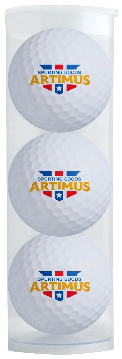 Golf Ball Pack HEX Aerodynamic Design Clear Tube (3 Pack)