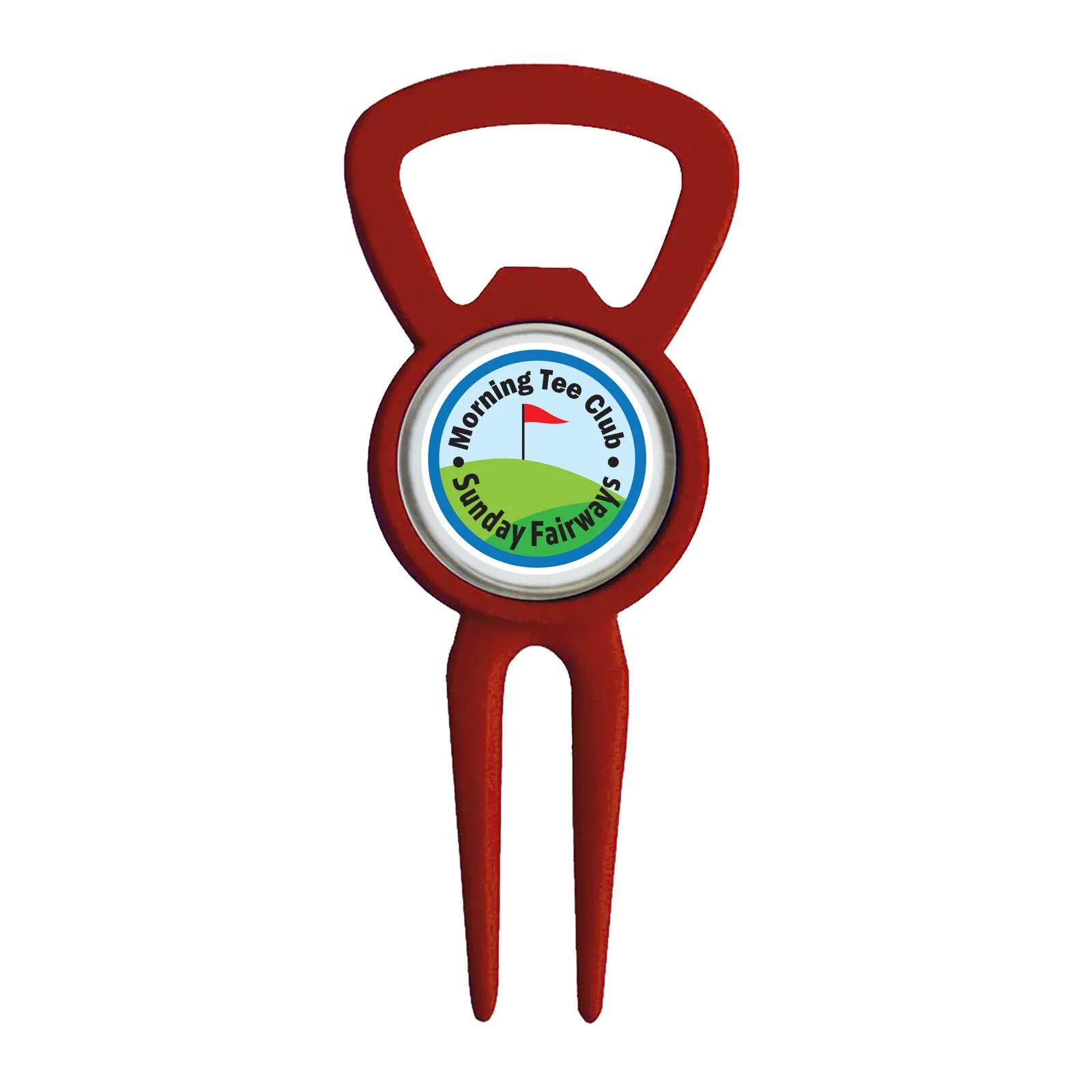 Golf Divot Tool Magnetic Bottle Opener Zinc - 3.375 in - product view 10