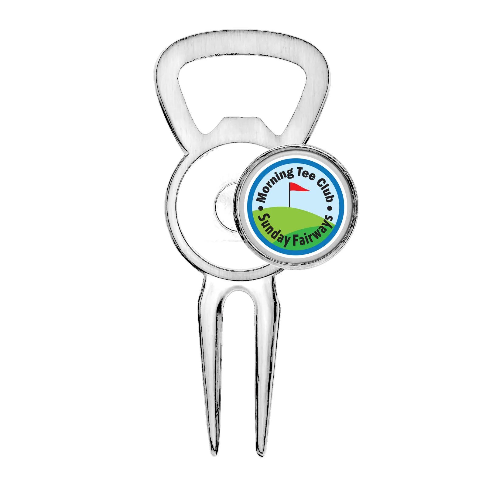 Golf Divot Tool Magnetic Bottle Opener Zinc - 3.375 in - product view 11