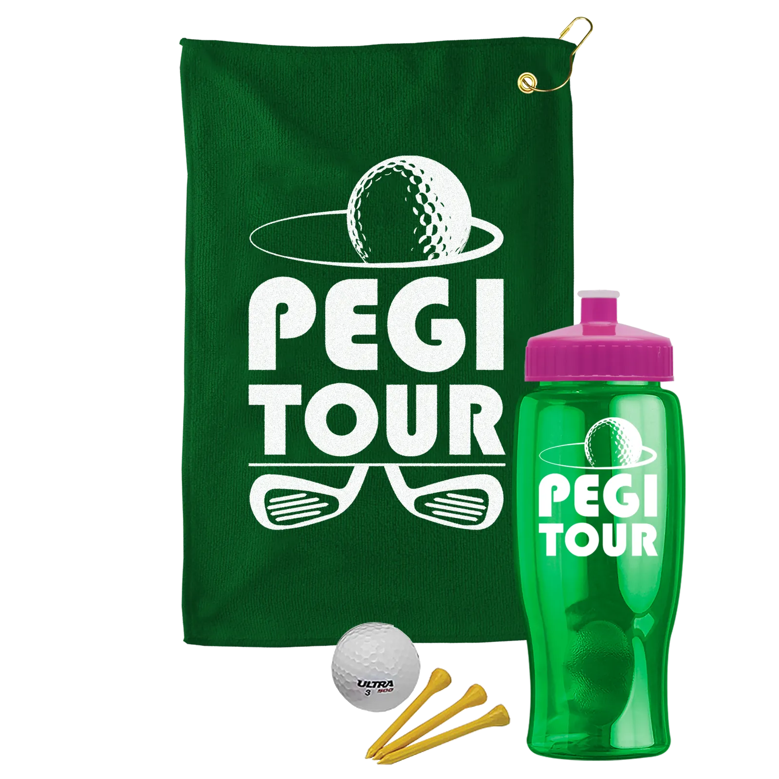 Golf Ball Set with Poker Chip Marker Clear Tube - 4.375 in - product view 3