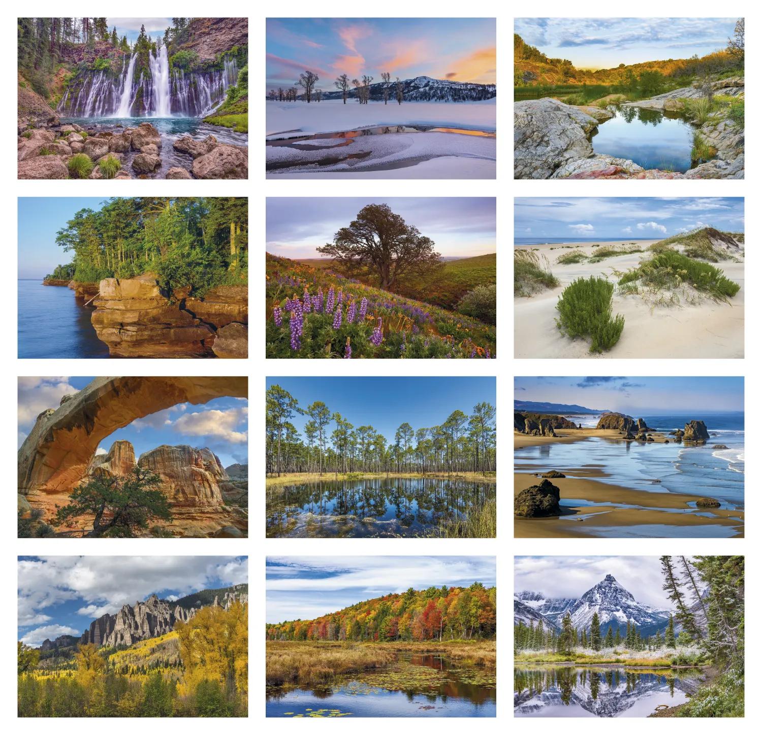 Scenic America Wall Calendar FSC Paper UV Coated - 24 x 16.5 in - product view 16