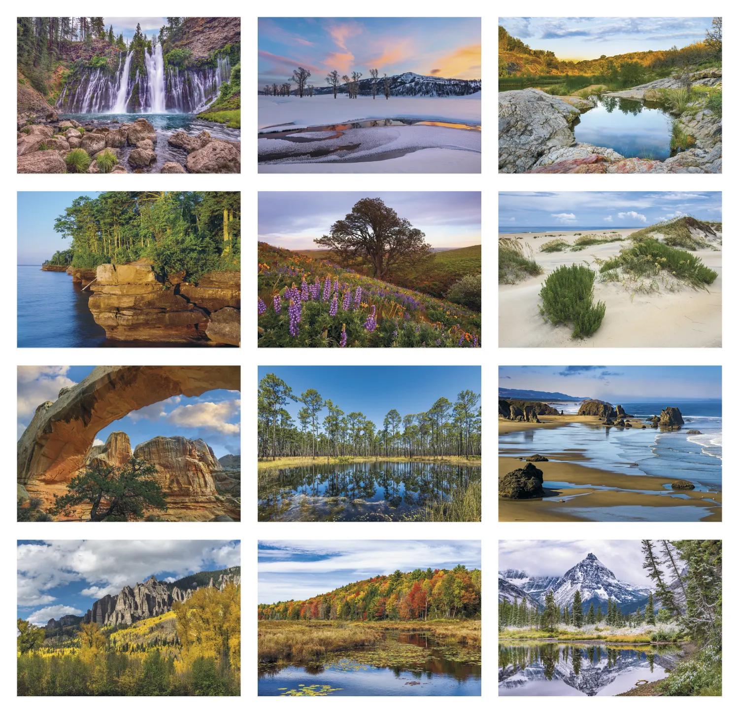 Scenic America Executive Wall Calendar White Ad Space - 24 x 16.5 in - product view 15