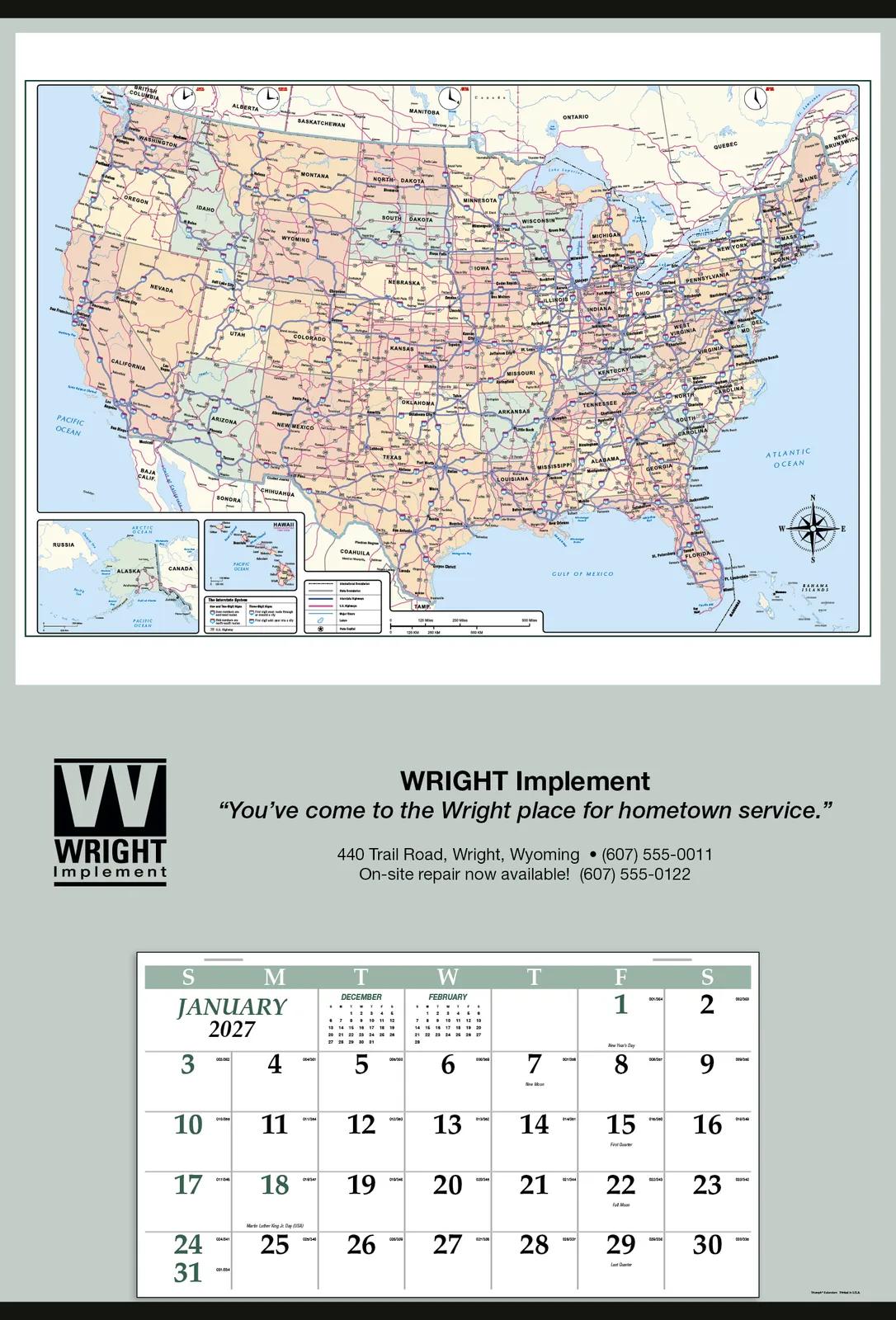 Jumbo Hanger Wall Calendar Billboard Style - 39 x 27 in - product view 9