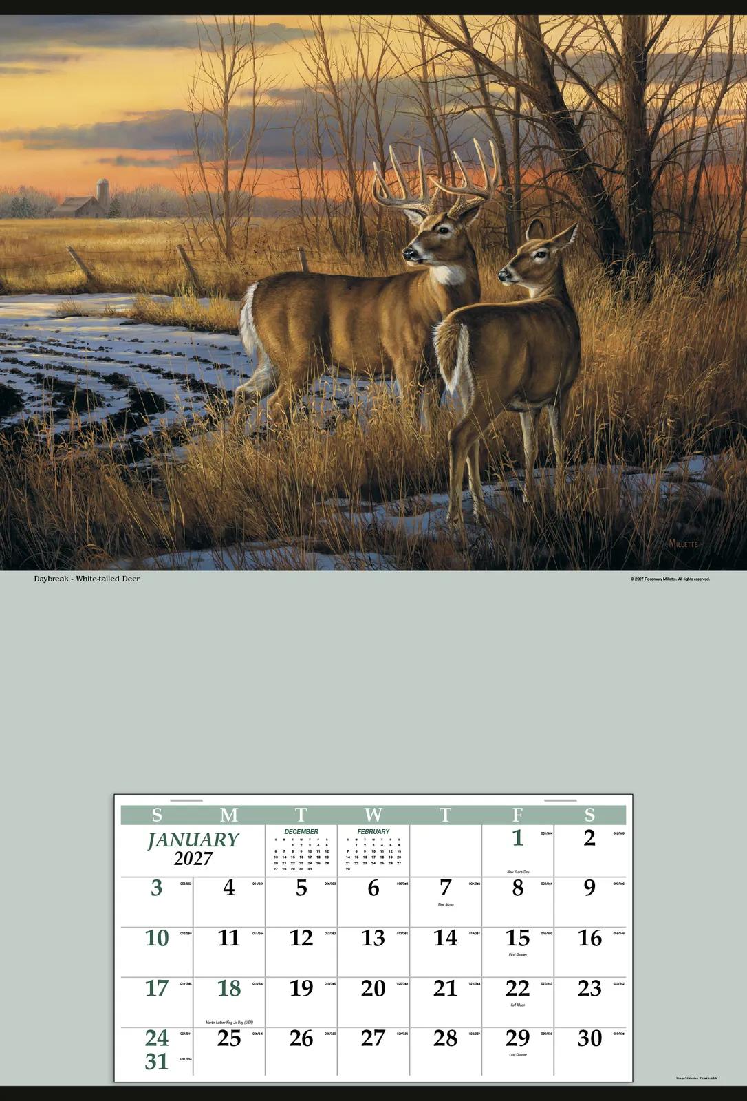 Jumbo Hanger Wall Calendar Billboard Style - 39 x 27 in - product view 12