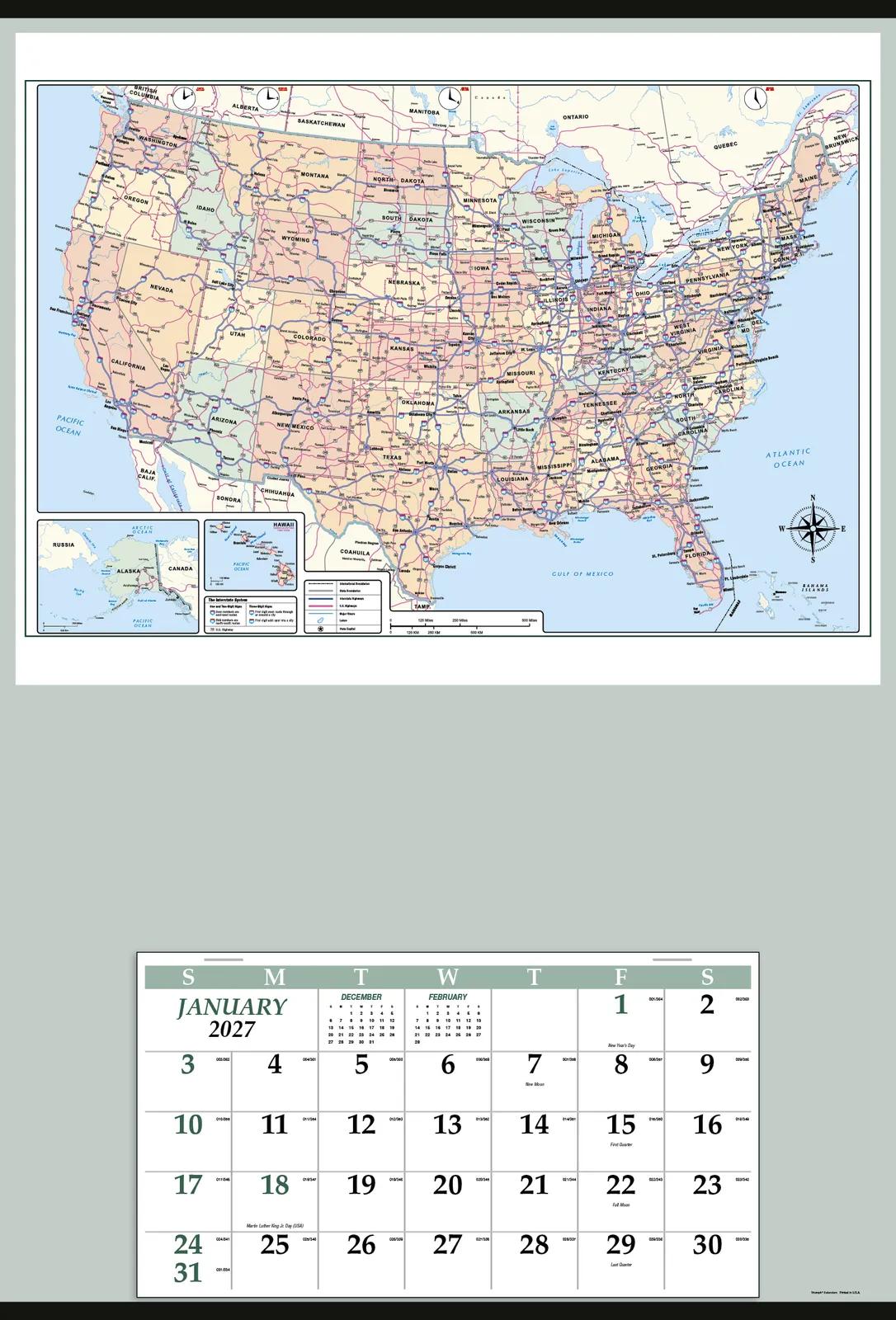 Jumbo Hanger Wall Calendar Billboard Style - 39 x 27 in - product view 13