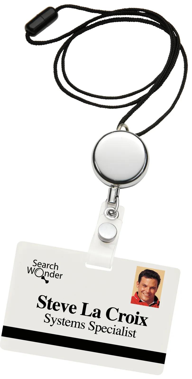 Dual Function Badge Holder Steel Neck Cord Clip - 30 in - product view 3