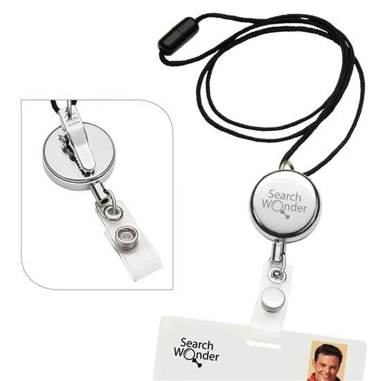 Dual Function Badge Holder Steel Neck Cord Clip - 30 in