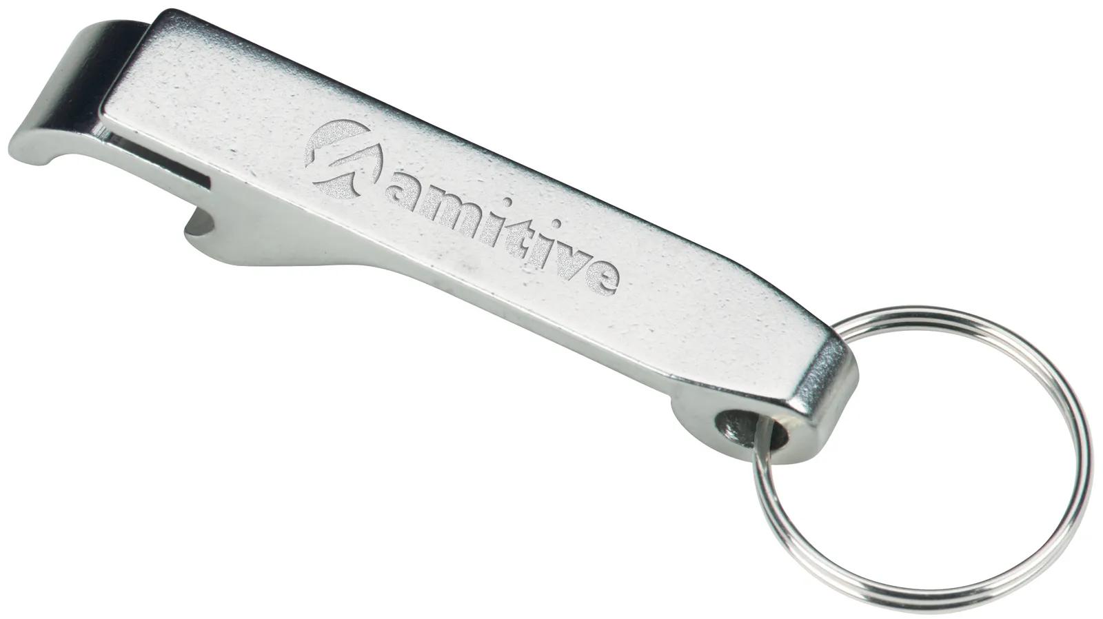 Aluminum Bottle Opener Keychain Dual Function - 2.5 in - product view 12
