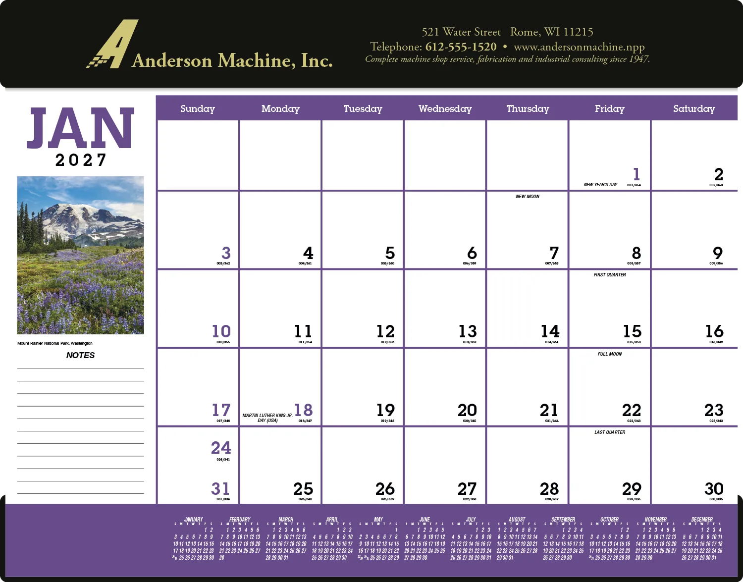 Scenic Photography Desk Pad Calendar America Beautiful - 17 x 23 in - product view 2