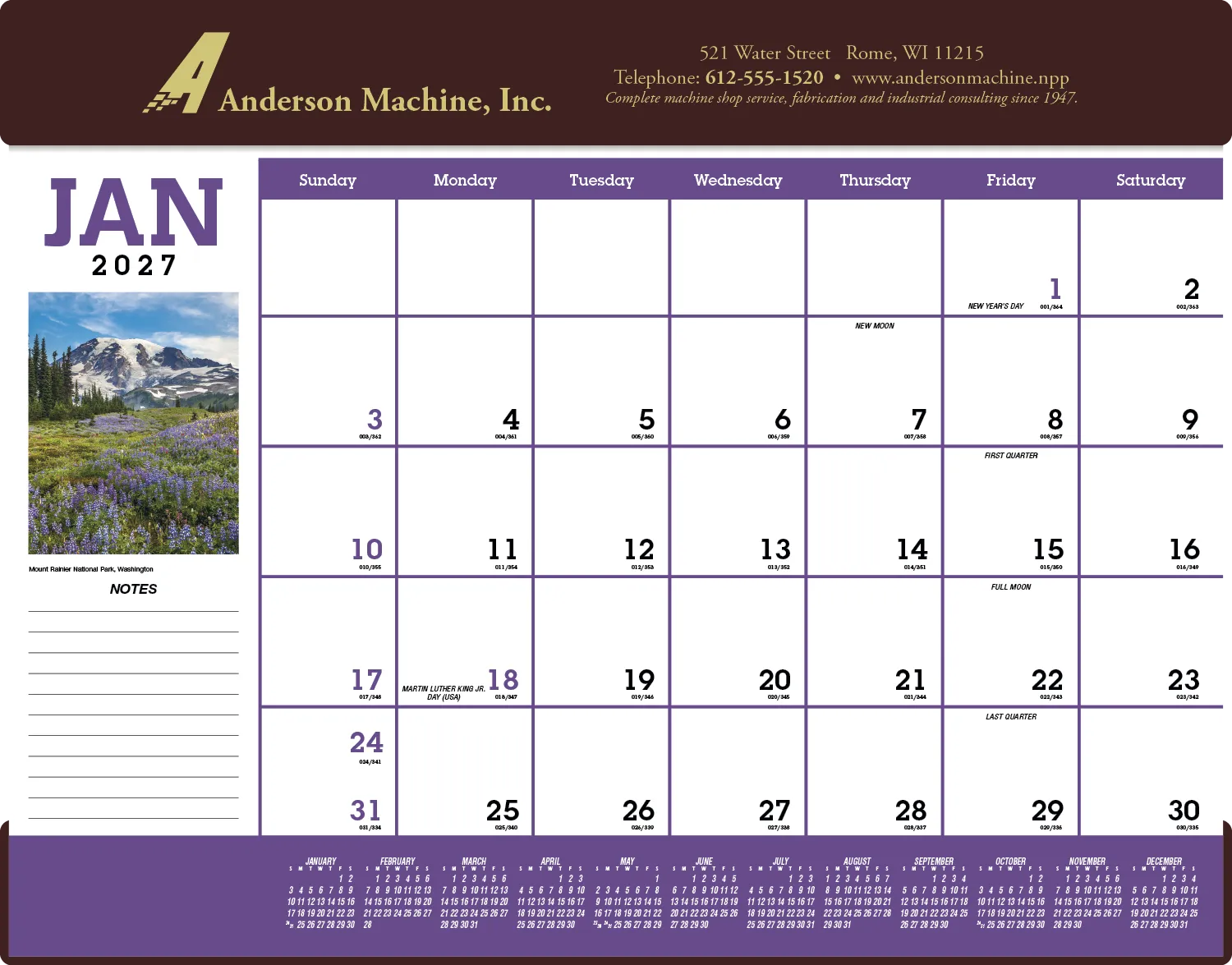 Scenic Photography Desk Pad Calendar America Beautiful - 17 x 23 in - product view 3