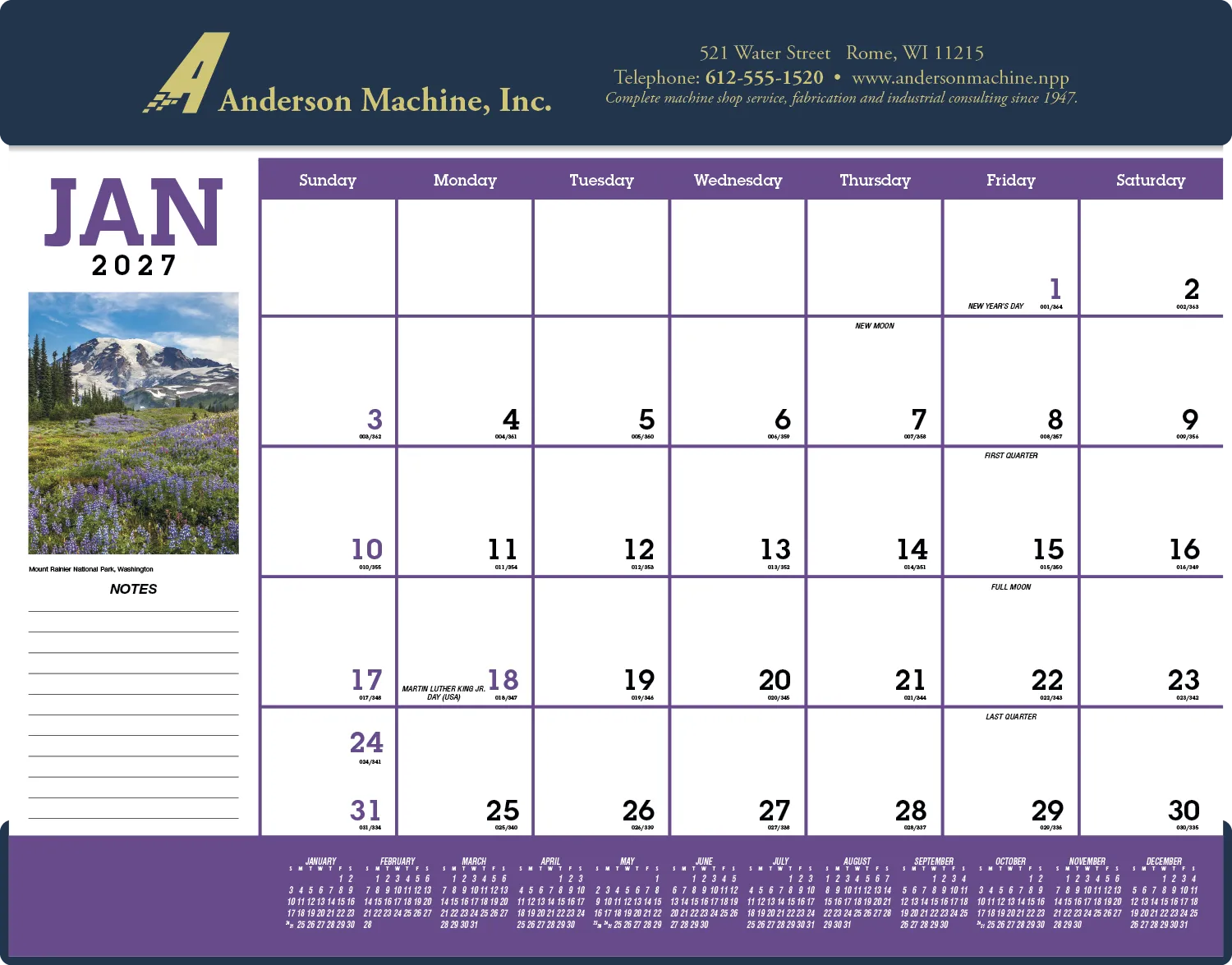 Scenic Photography Desk Pad Calendar America Beautiful - 17 x 23 in - product view 5