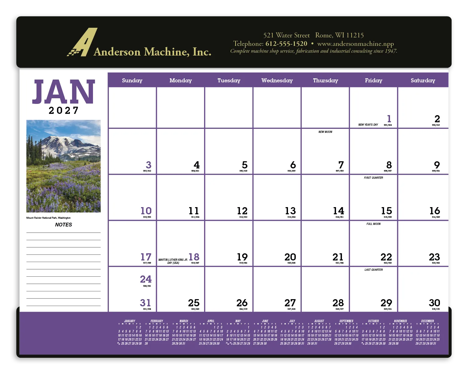 Scenic Photography Desk Pad Calendar America Beautiful - 17 x 23 in - product view 20