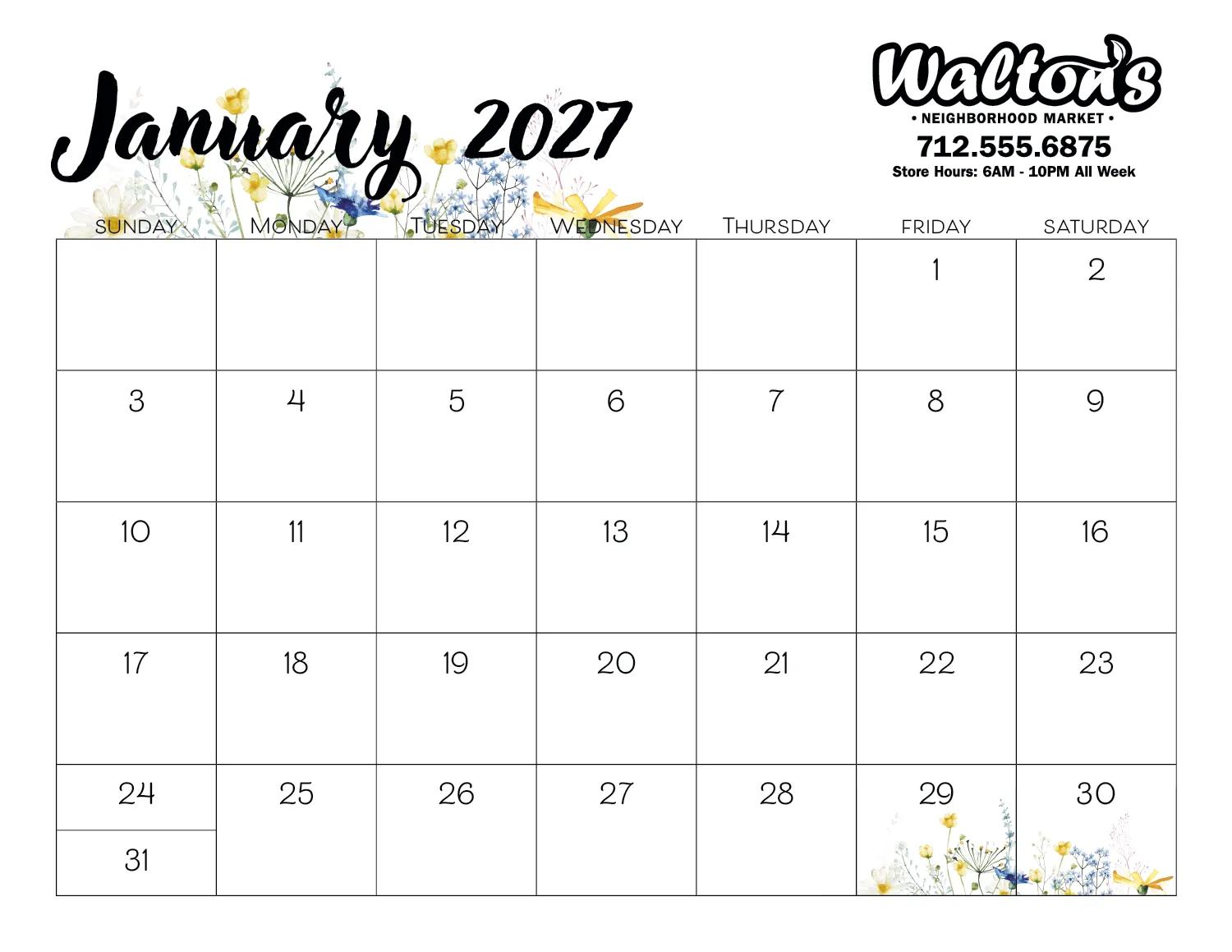 Floral Small Monthly Desk Pad FSC Paper - 11 x 8.5 in - product view 2